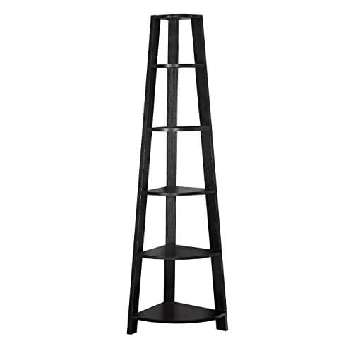 Librería - 60 "H / Cappuccino Corner Accent Etagere Monarch Specialties ...