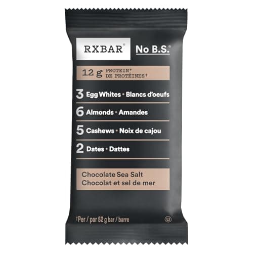RXBAR Protein Bar, Variety Pack, 6 Flavors (1 Box, 12 Bars)
