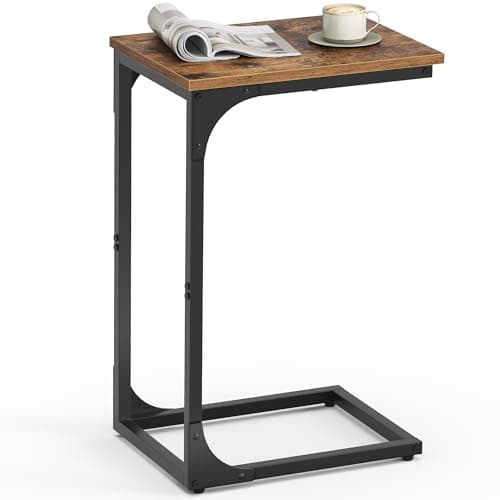 Amazon.com: VASAGLE C-Shaped End Table, Side Table for Sofa, Couch ...