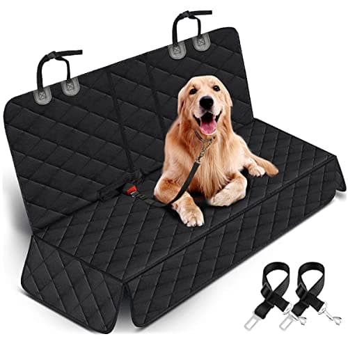 FRISCO Quilted Water Resistant Bench Car Seat Cover, Regular, Black ...