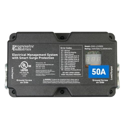 Progressive Industries 50amp Hardwire Surge Protector (EMS-HW50C) – The ...