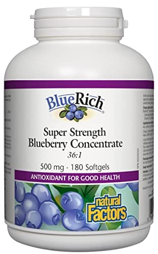 BlueRich® Super Strength Blueberry Softgels | Natural Factors USA