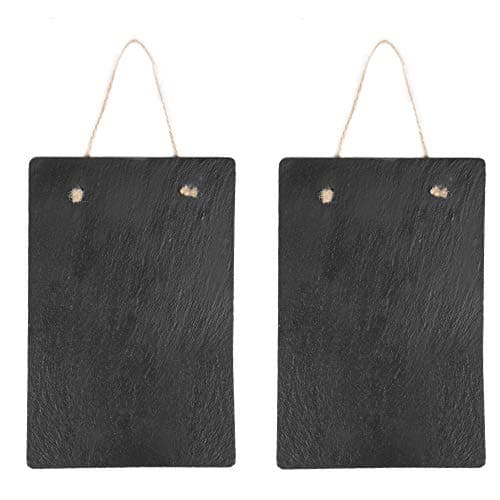 Navaris Hanging Slate Chalkboard Signs (Set of 8) - 15cm x 25cm ...