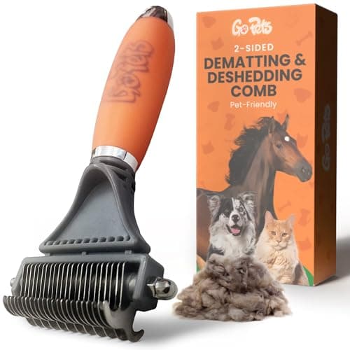 GoPets Dematting Comb with 2-Sided Professional Grooming Rake