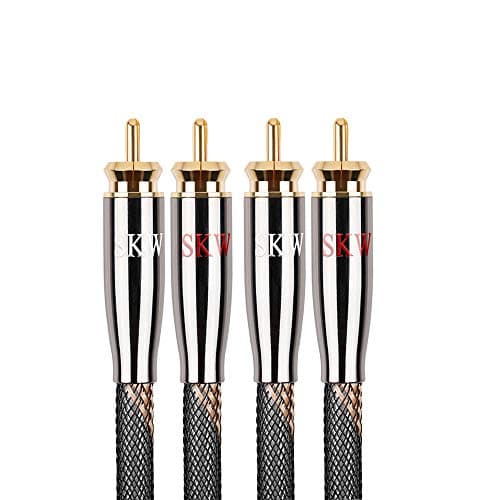 Amazon.com: SKW Audiophiles RCA Cable 2RCA Male to 2RCA Male HiFi ...