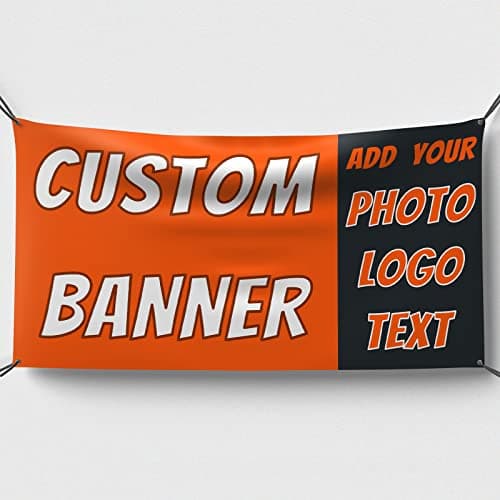 Custom Canvas Banner, Custom Business Name Fabric Banner, Business Logo ...