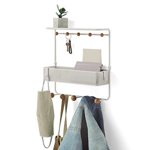 Umbra Cubist Wall Shelf with Hooks
