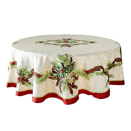 Benson Mills Christmas Gathering Fabric Tablecloth - Best Picks & Reviews by InceptionAI