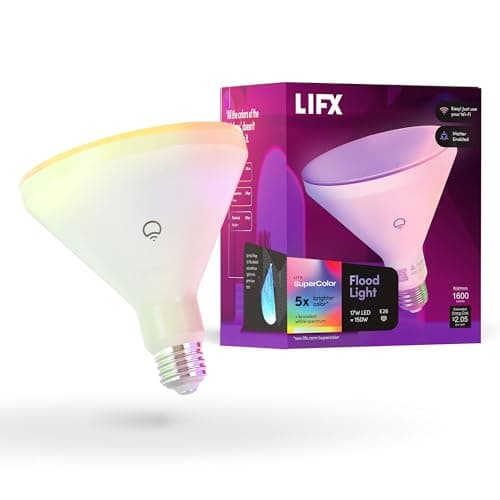 LIFX Color Wi-Fi Smart LED Light Bulbs and BR30 Flood Light (2-Pack ...