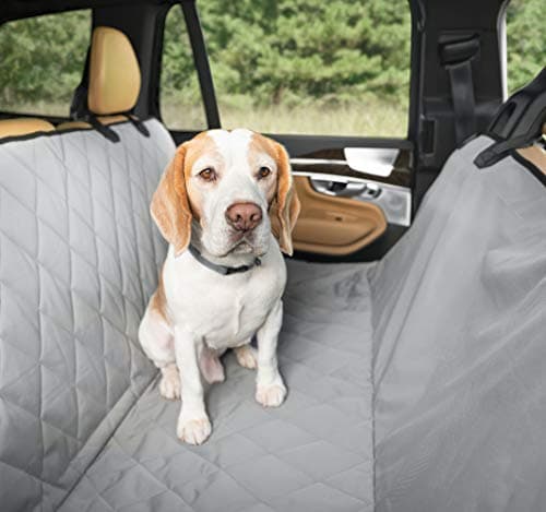PLUSH PAWS PRODUCTS Quilted Velvet Waterproof Car Seat Cover, Charcoal ...