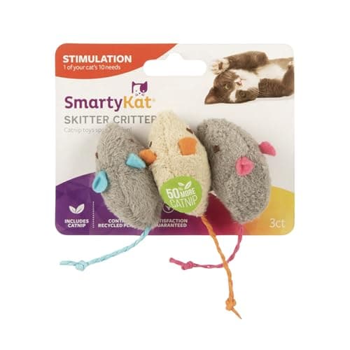 Amazon.com : SmartyKat Skitter Critters Cat Toy Catnip Mice, 3/pkg ...