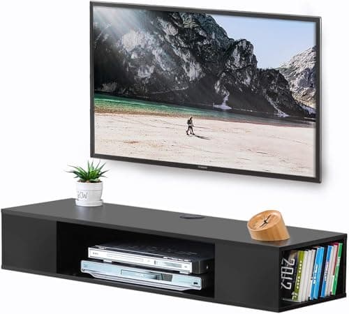 Fitueyes Wall Mounted Media Console Floating TV Stand