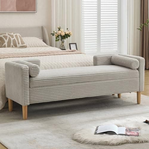 NIOIIKIT 65" Large Storage Ottoman B…