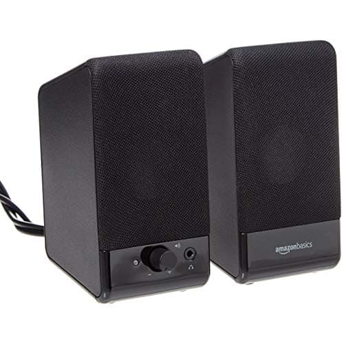 Amazon.com: Amazon Basics Stereo 2.0 Speakers for PC or Laptop ...