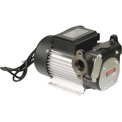 Roughneck 12V Diesel Fuel Transfer Pump, 8 GPM, Manual Nozzle, Hose ...