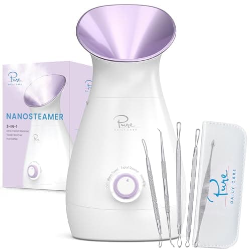 NanoSteamer Large 3-in-1 Nano Ionic Facial Steamer with Precise Temp ...