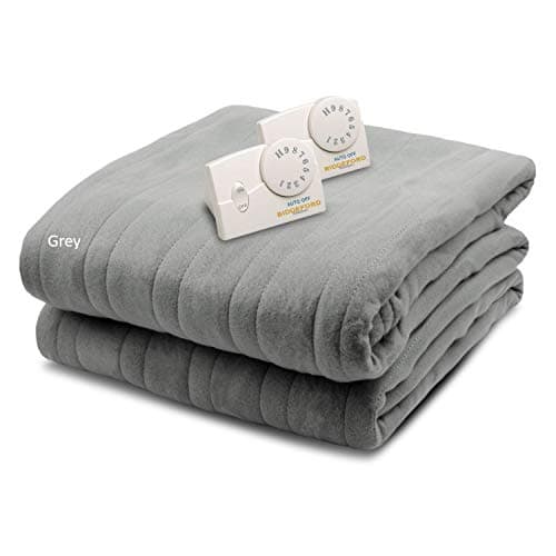 Biddeford Comfort Knit Fleece Electric Heated Warming Throw Blanket ...