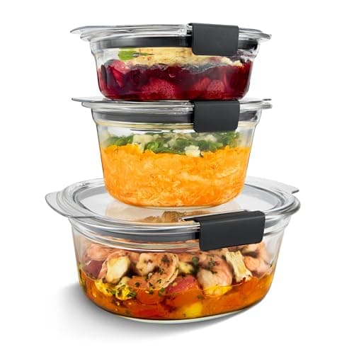 Rubbermaid Brilliance Glass Food Storage Containers 9-Piece Set