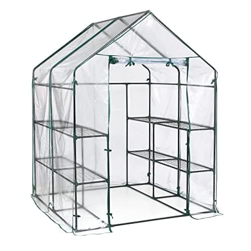Amazon.com : shelterLogic 70600 Greenhouse Peak Roof Style Backyard ...