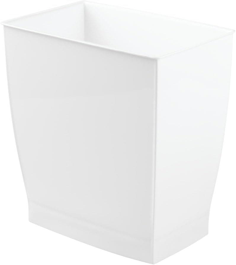 (White) - Interdesign Mono Wastebasket Trash Can - Rectangular, White ...