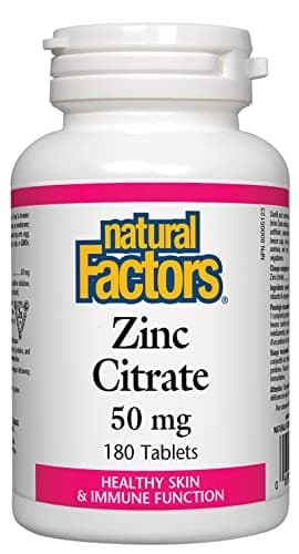 Natural Factors Zinc Citrate 50mg