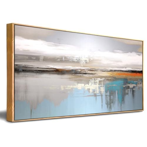 ArtMaison Canada 30 in. x 40 in. "Blue Waves" Printed Abstract Canvas ...