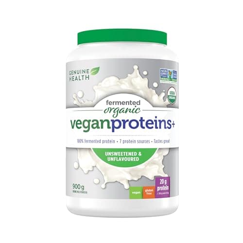 Genuine Health Fermented Organic Vegan Proteins+ Unflavoured 900g ...
