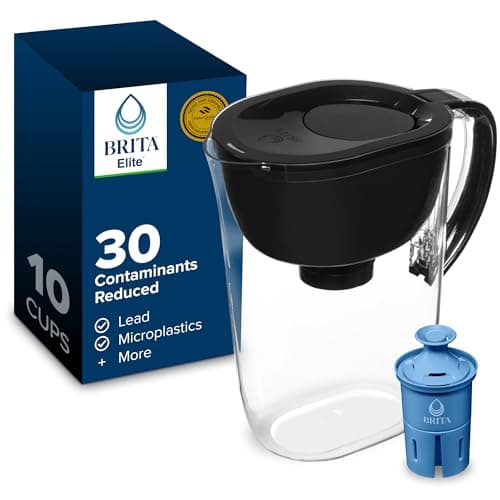 Brita Grand Water Filter Pitcher, with 1 Replacement Filter, White, 10 ...