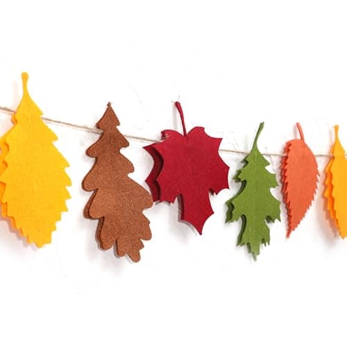Multicolored Felt Leaf Garland - Garlands - Florals - Craft Supplies ...