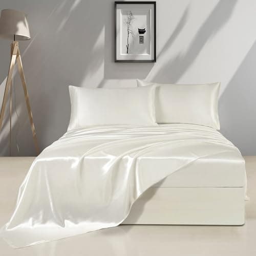 19 Momme Mulberry Silk Sheet Set | Luxury Bedding - Ivory - Mulberry ...