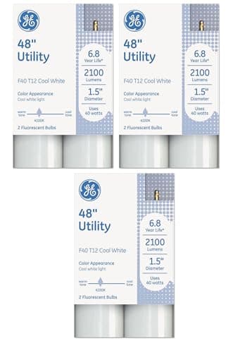 GE Lighting 27313-XCP24 Fluorescent Light Bulb, Cool White, High Output ...