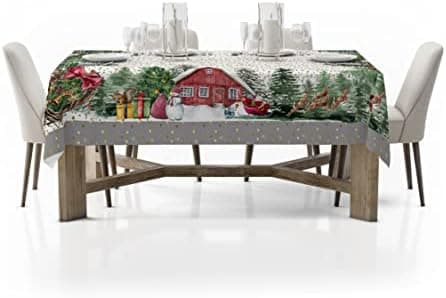 HomeLife Nappe Noel - Lavable en Machine, Nappe de Noel Rectangulaire ...