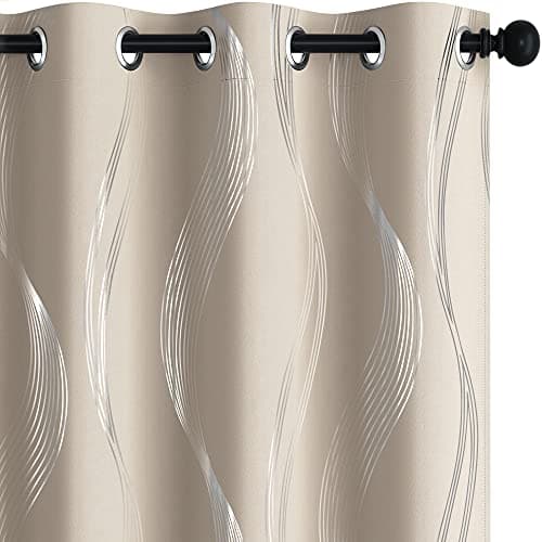 Deconovo 2 Panels Room Darkening Curtains 42Wx63L inch Light Gray ...