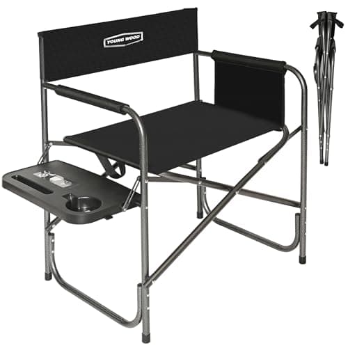 Woods Portable Folding Director's Camping Chair with Side Table, Cup ...