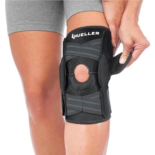 Mueller Green Adjustable Hinged Knee Brace, Black, Fits Left or Right ...