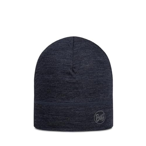 Buff Midweight Merino Wool Hat Solid Black Bonnets : Snowleader