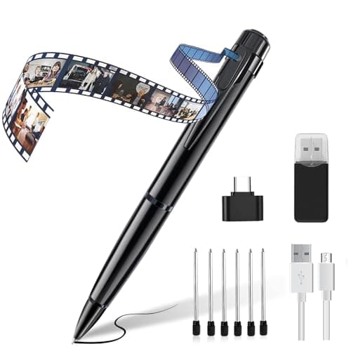 1080P Full HD Pen Camera 80 Minutes Pen Battery Life Pocket Security ...