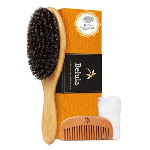 Amazon.com : Boar Bristle Hair Brush for Men Natural Hair Brushes for ...