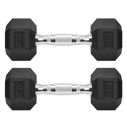 Hex Dumbbells Rubber Coated Ca…