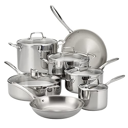 Tramontina Stainless Steel Tri-Ply Clad 12-Piece Cookware Set