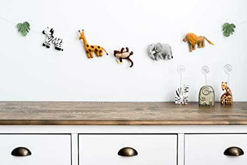 Kids DIY Wall Display Hanger Felt Animal Shapes Banner for Kid Craft ...