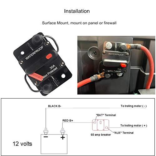 48V DC Young Marine Circuit Breaker for Boat Trolling with Manual Reset ...