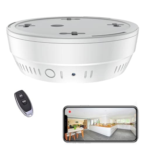 Amazon.com: LIZVIE 10000mA Smoke Detector Camera, WiFi Camera with ...