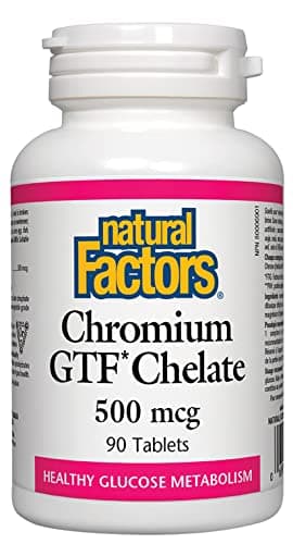 Natural Factors chrome GTF chélaté 500 mcg