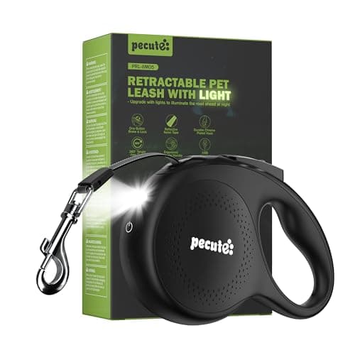 Pecute Retractable Dog Leash with LED Light