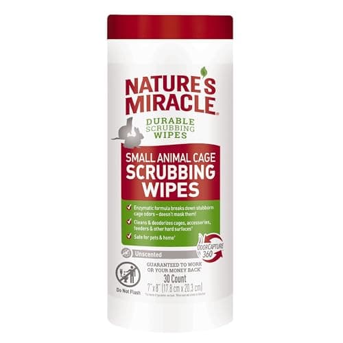Nature's Miracle Cage Scrubbing Wipes 30CT, All for Small Animals ...