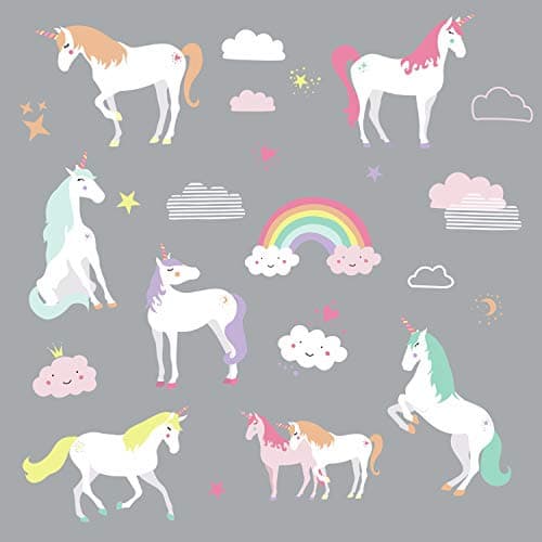 WallPOPs Enchanting Unicorns Glow in the Dark Wall Art Kit Wall Decals ...