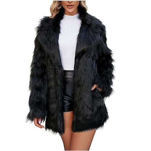 Faux Fur Winter Long Coats Wome…