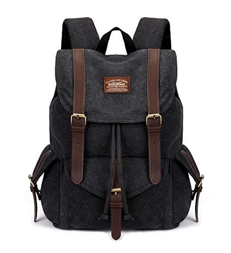 KAUKKO Vintage Canvas Hiking Backpack