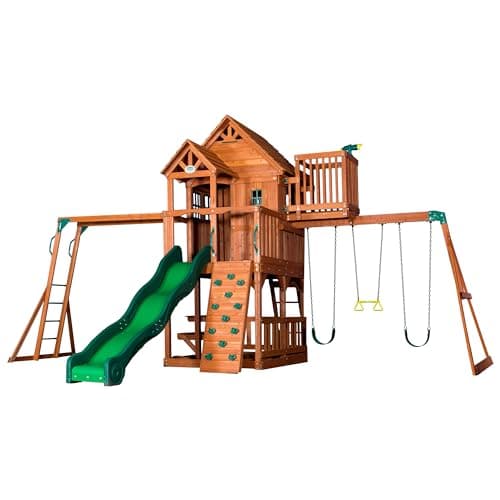Backyard Discovery Skyfort II Cedar Swing Set